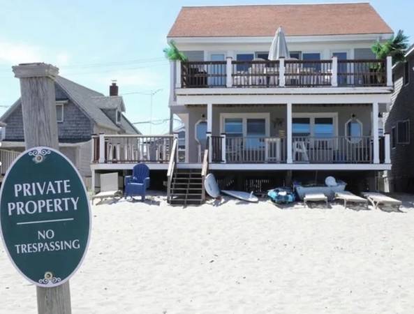 Direct ocean front house on private Minot beach in Scituate Sleeps 11. 1
