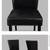 Modern 5-Piece Dining Set  White Faux Marble Table with Black Nailhead Chairs 3 thumbnail