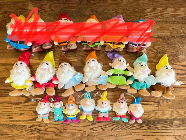 *** SEVEN DWARFS SOFT TOY SETS *** 1