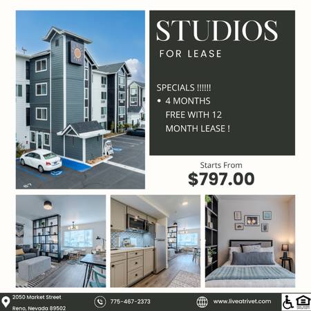 $813 / 262ft2 - 🎇🎇 Luxury at an affordable price + four months free! 🎇🎇🎇 $813.00 (2050 Market St, Reno, NV)63682237896705120
