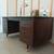 Walnut Mid Century executive desk with lock and key 8 thumbnail