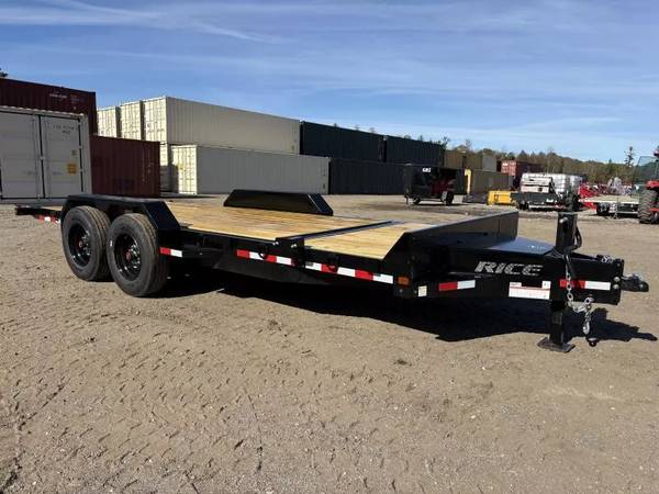 2026 Rice 7x20 Powder Coated 16K Partial Tilt Equipment Trailer 1