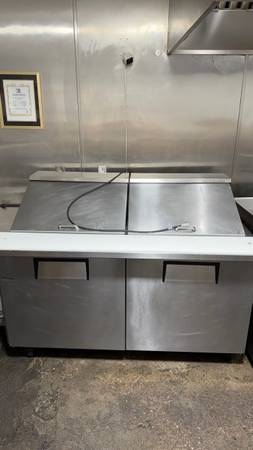 True 60” Prep Table Mega Top restaurant fridge 1