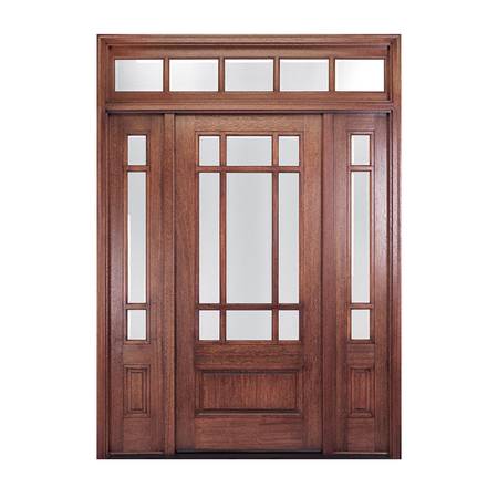 Pella Entrance Door with sidelights  Black outside - White inside 1