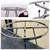 Folding 36” Round Garment Display Retail Rack, Adjustable Height, Casters, All 8 thumbnail