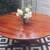 Vintage round mahogany dining pedestal table 2 thumbnail