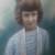 GORGEOUS Antique Oak Framed Little Girl Bow in Hair Colored B&W Photo 1 thumbnail