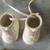 Ceramic Pink & White BABY SHOES ~ Christmas ornament or wall hook!! 2 thumbnail
