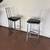 One Set Of 2 Comfortable Stainless Steel Bar Height Stools 4 thumbnail