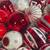 (34pc) Assorted White, Red and Silver Ornaments 11 thumbnail