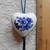 Vintage Blue And White Hanging Ceramic Heart With Tassle 2 thumbnail
