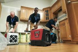 Water Damage tear out and equipment setup crew 1