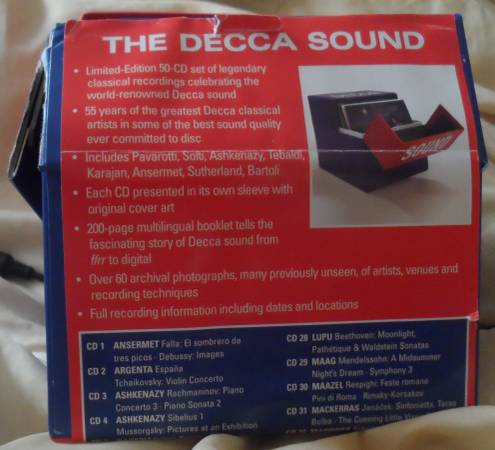 The Decca Sound CDs. (music2) - cds / dvds / vhs - by owner