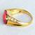'Badavici' Beautiful Oval-Cut Simulated Ruby Ring Size 9 1/2 5 thumbnail