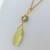 Natural Lemon Chrysoprase Gemstone And Cloisonne Pendant 4 thumbnail