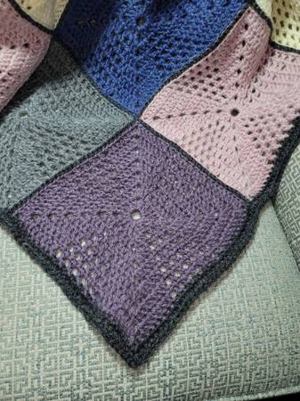 Textured Squares Afghan -10% Alpaca yarn - $175 (Columbia)63471026674691123