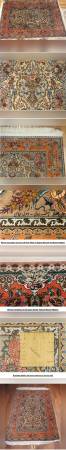 VINTAGE Handmade silk Quom persian rug - $15,000 1