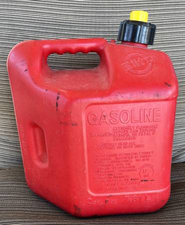 2 Gallon 8 Ounces RED Plastic GAS Container 1