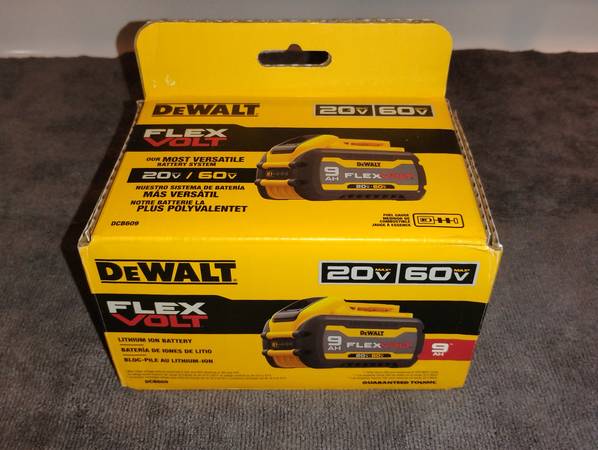 NEW DEWALT 9AH BATTERY FLEXVOLT 20V - 60V   $130 PRICE IS FIRM 1