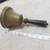 Antique heavy School Bell 10" Brass Wood Handle Unique Chip in Brass 6 thumbnail
