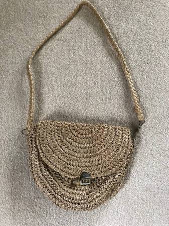 Vintage Straw Raffia Crossbody/Shoulder Bag, Made in Japan 1