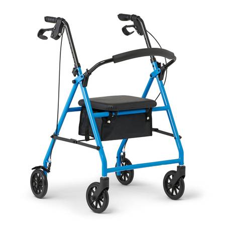 Medline Guardian Basic 6" Steel Rollator Light Blue MDS86840EBS NEW 1