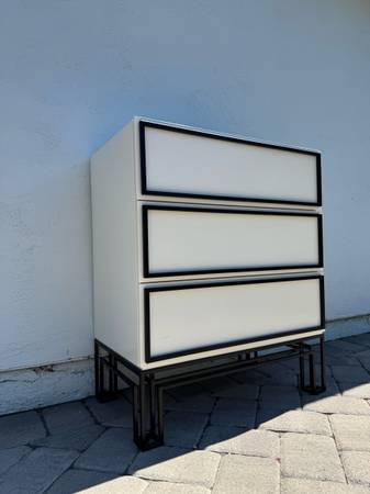 Jonathan Adler white and Black dresser 1