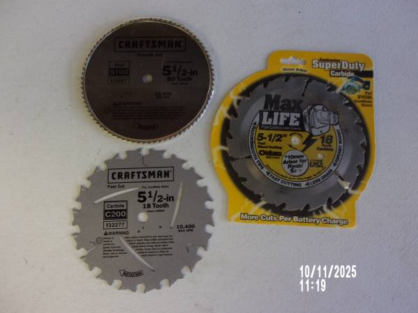 Group of three  5&1/2" circular saw blades 1