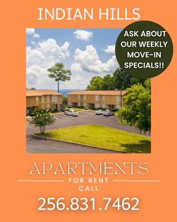 $725 / 1br - Come See Us At The Top Of The Hill...This Could Be Your View!! (Anniston)63736160564739121
