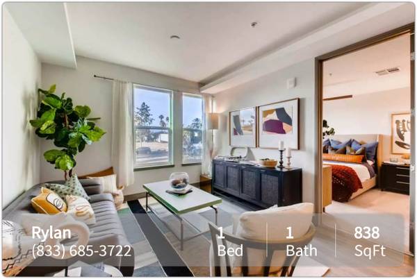 $3,231 / 1br - 838ft2 - Fetch the best deal! Pet-friendly 1 Bed / 1 Bath available now. (Vista)63819386477441121