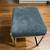 Gray Ottoman Foot Stool Chair Chrome 2 thumbnail