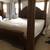 4 Post Dark Wood Canopy Bed California King w/ Mattress 1 thumbnail