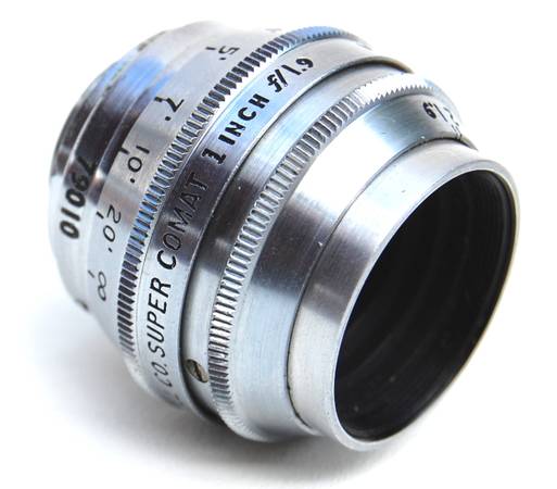 25mm f1.9 BELL & HOWELL SUPER COMAT SILVER FINISH C- MOUNT LENS 1