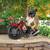 New Design Toscano Axle Grease Biker Garden Gnome Motorcycle Statue 1 thumbnail