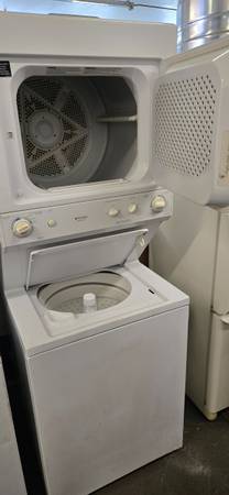 FRIGIDAIRE GAS STACKED LAUNDRY CENTER WASHER N DRYER COMBO SET 1