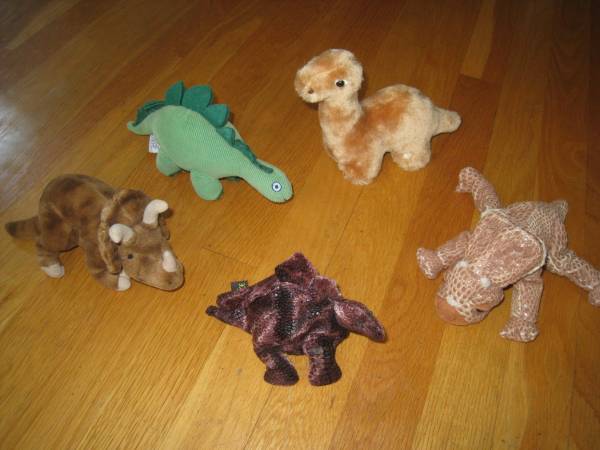 Plush Dinosaur Stuffed Animal Toys Lot - 6 Cute Dinos, Play & Display! 1