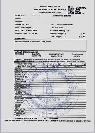 Virginia Vehicle Safety Inspections 1