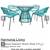 Mid Century Acapulco Dinette Set Table Top Glass 4 Chairs “Elvis Movie 4 thumbnail