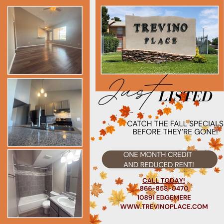 $1 / 1br - 🍬 DON’T BE A ZOMBIE – GRAB 1 MONTH CREDIT TODAY (Trevino Place on 10891 Edgemere)63971560072706120