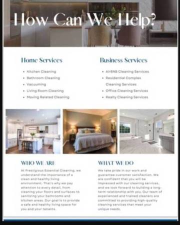 Impeccable Cleaning 🧼 Weekdays, Weekends, 1-2 bedrooms, Apts, Condos 1