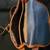 Vintage Dark Blue and Brown Coach Leather Bag 3 thumbnail