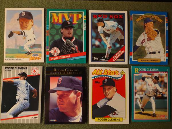 MLB Roger Clemens (Future HOFer?) - Lot of 8 Baseball Cards / Mint 1