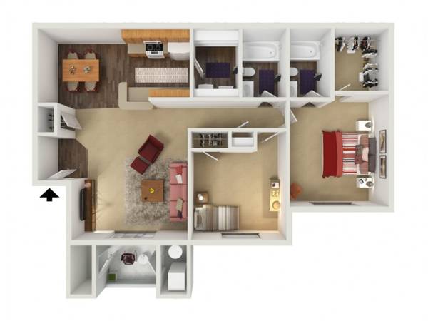 Available Now! 2 Bedroom Apartments at The Falls at Mesa Point! 1