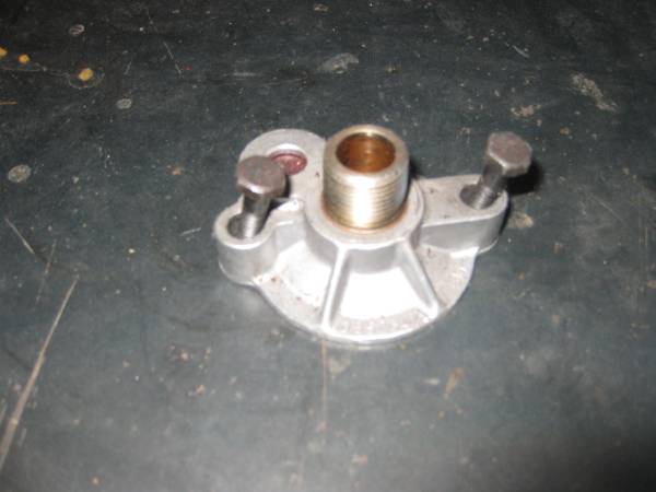 Early Chevy small block oil filter adapter 1