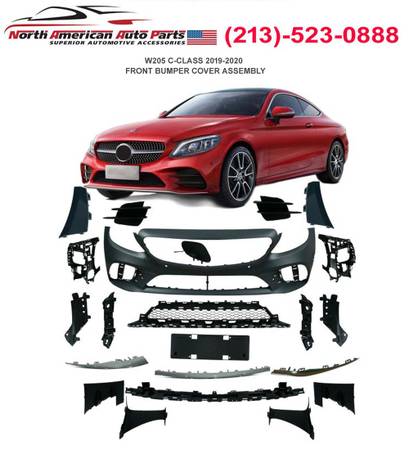 2019-2020 C-CLASS FRONT BUMPER SET C300 C250 C350 UNPAINTED NEW 1