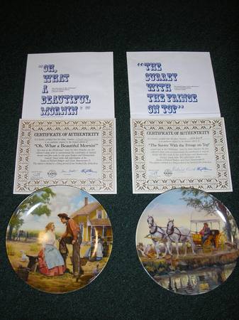 Plate Set Oklahoma Collector Plates (2) 1