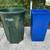 2 Heavy Duty Round and Square Trash Recycling Leaf Bins Cans 1 thumbnail