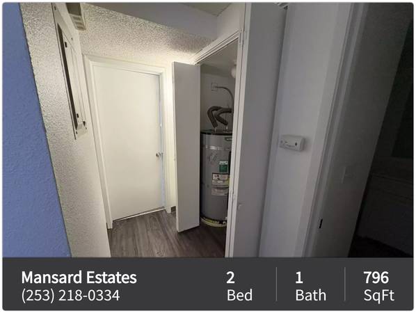 $1,508 / 2br - 796ft2 - Beautiful 796 sq ft, 2 bed, 1 bath for rent! Affordable Housing (Auburn)63688333789697121