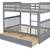 Full over Full grey bunk bed with twin trundle - new 2 thumbnail