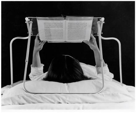 PORTABLE BOOK HOLDER FOR READING FLAT ON YOUR BACK IN BED, HANDS FREE 1